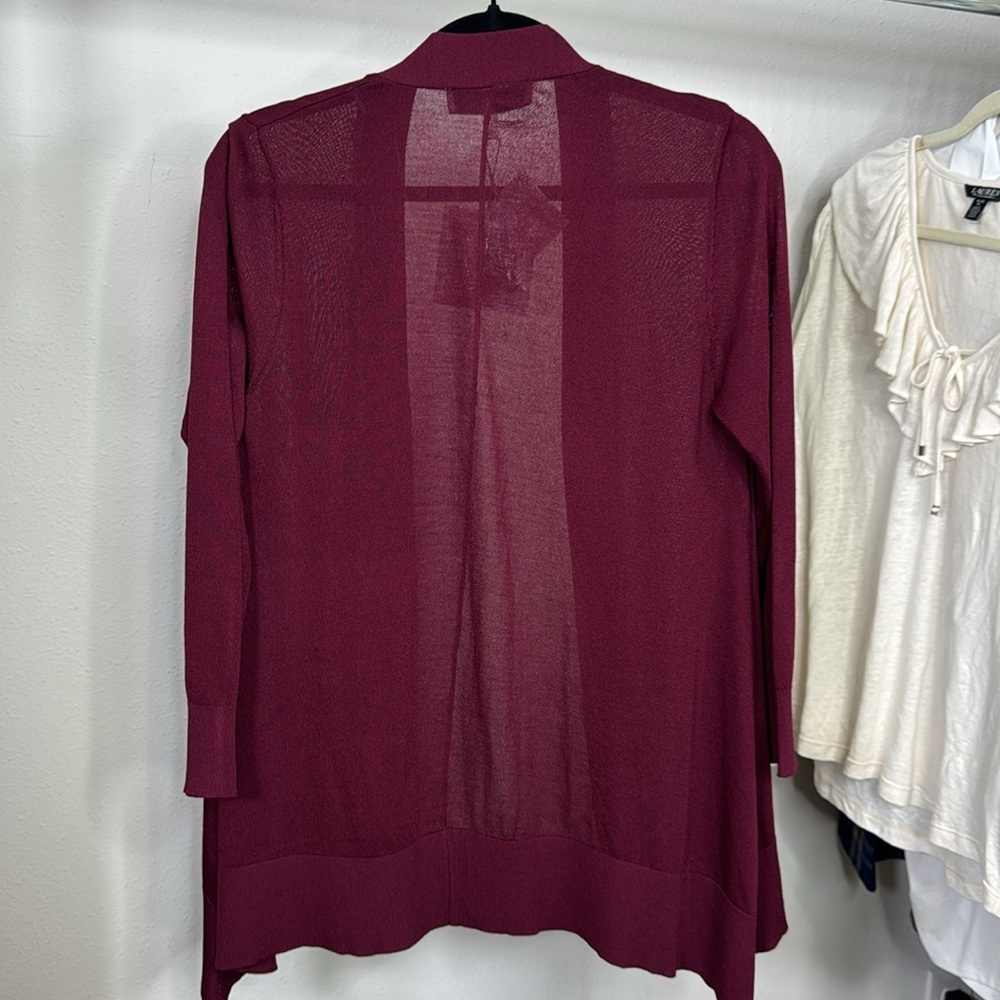 Kasper Deep Red Women's Cardigan Kasper
Petite Open-Front Long Sleeve Cardigan - Picture 5 of 5